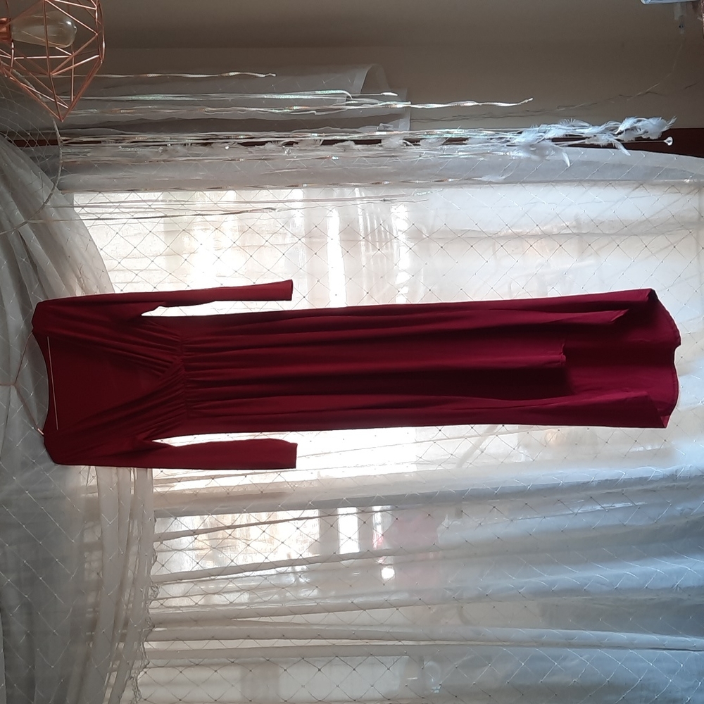 Burgundy maternity dress